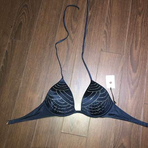 NWT Shade & Shore Rhinestone Pacifica Navy Bikini - Picture 3 of 6